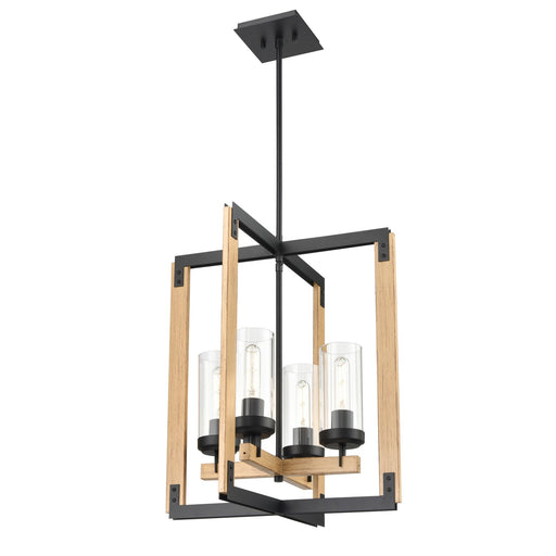 DVI Lighting - DVP38648EB+NW-CL - Four Light Pendant - Okanagan - Ebony