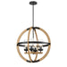 DVI Lighting - DVP38650EB+NW-CL - Four Light Pendant - Okanagan - Ebony