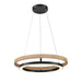 DVI Lighting - DVP40847EB+NW-CCT - LED Chandelier - Cybele - Ebony/Natural Wood