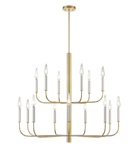 Olivia Chandelier Multiple/Painted Satin Brass