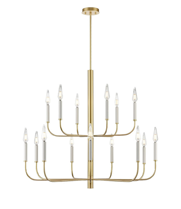 DVI Lighting - DVP44045MF+PSB - Chandelier - Olivia - Multiple/Painted Satin Brass