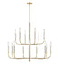 DVI Lighting - DVP44045MF+PSB - Chandelier - Olivia - Multiple/Painted Satin Brass