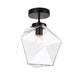 Elegant Lighting - LD2346BK - One Light Flush Mount - Lawrence - Black
