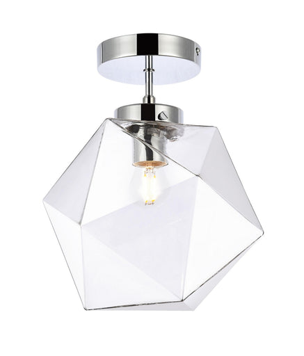 Lawrence One Light Flush Mount Chrome