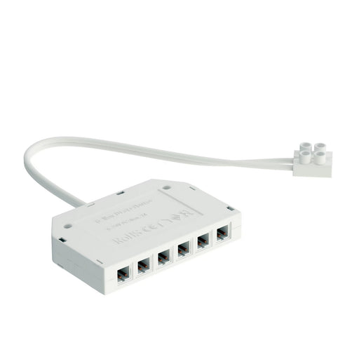 CounterMax 24V LED Channel 6 Port Hub for Low Voltage Plug Connection White