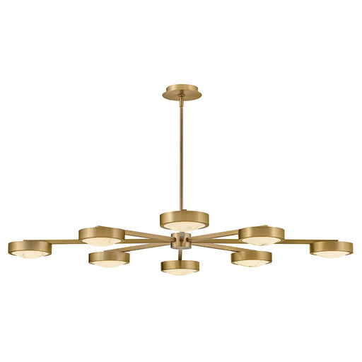 Cava LED Semi Flush Mount Lacquered Brass