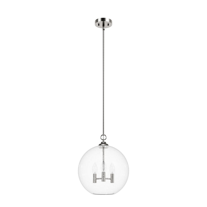 Hunter - 48061 - Three Light Pendant - High Oaks - Brushed Nickel