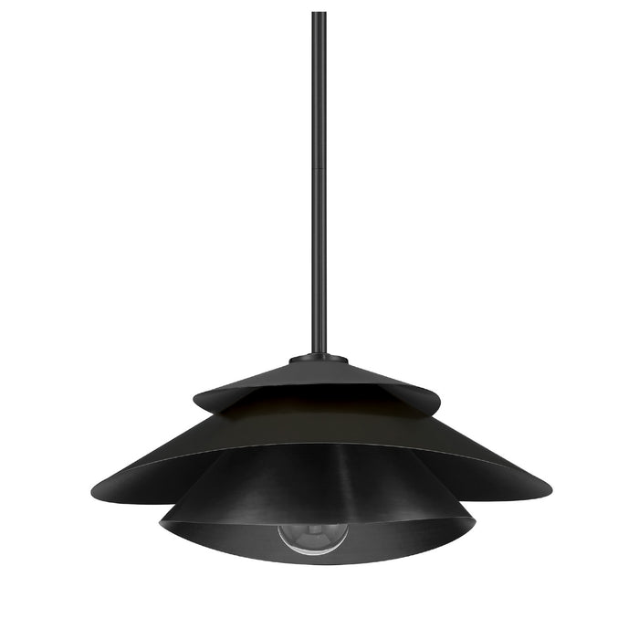 Hunter - 48157 - One Light Pendant - Hiro - Matte Black