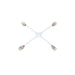 W.A.C. Lighting - T24-DU-X-WT - X Connector - Invisiled Duet - WHITE