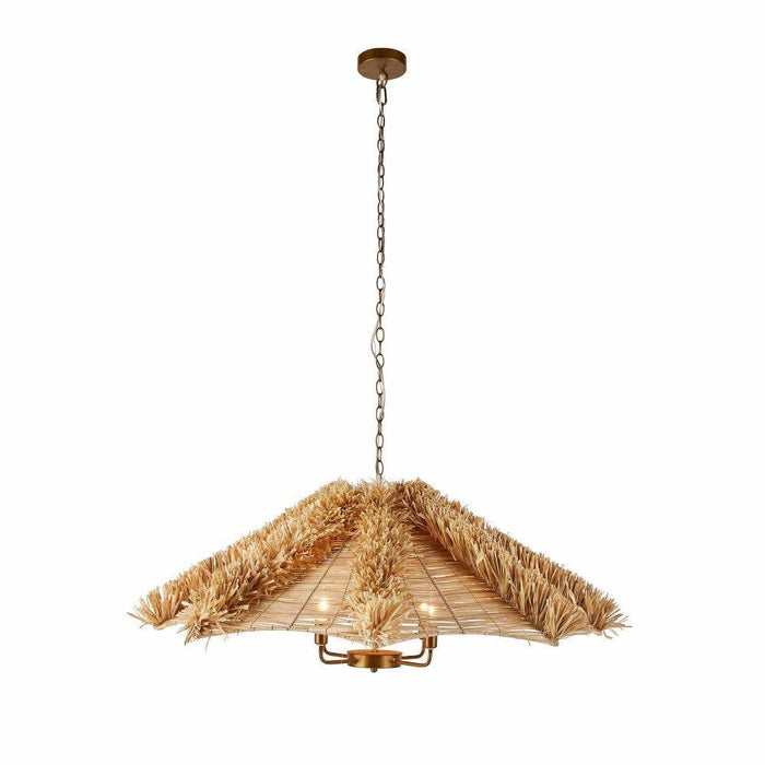 Arteriors - DLS09 - Four Light Chandelier - Cadance - Natural/Natural/Antique Brass
