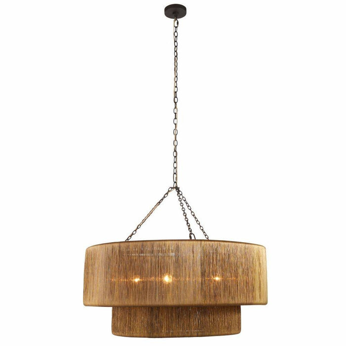 Arteriors - DMI14 - Three Light Chandelier - Creighton - Vintage Brass/Blackened Iron