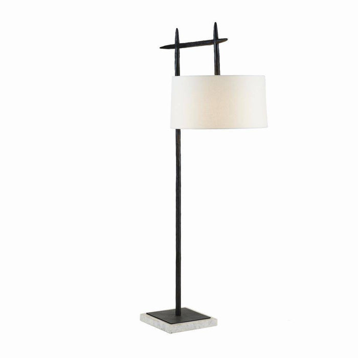 Arteriors - PFI10-SH053 - One Light Floor Lamp - Eileen - Blackened Iron/White/Off-White/Off-White