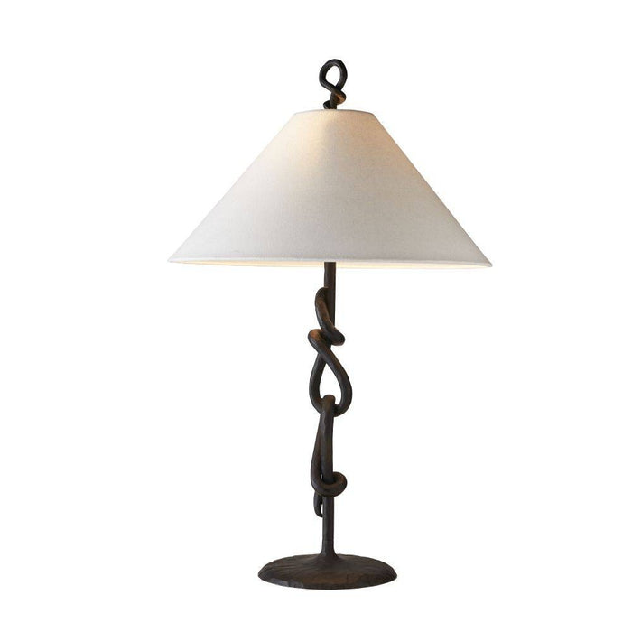 Arteriors - PTI14-SH042 - One Light Table Lamp - Dutton - Blackened Iron/White/White