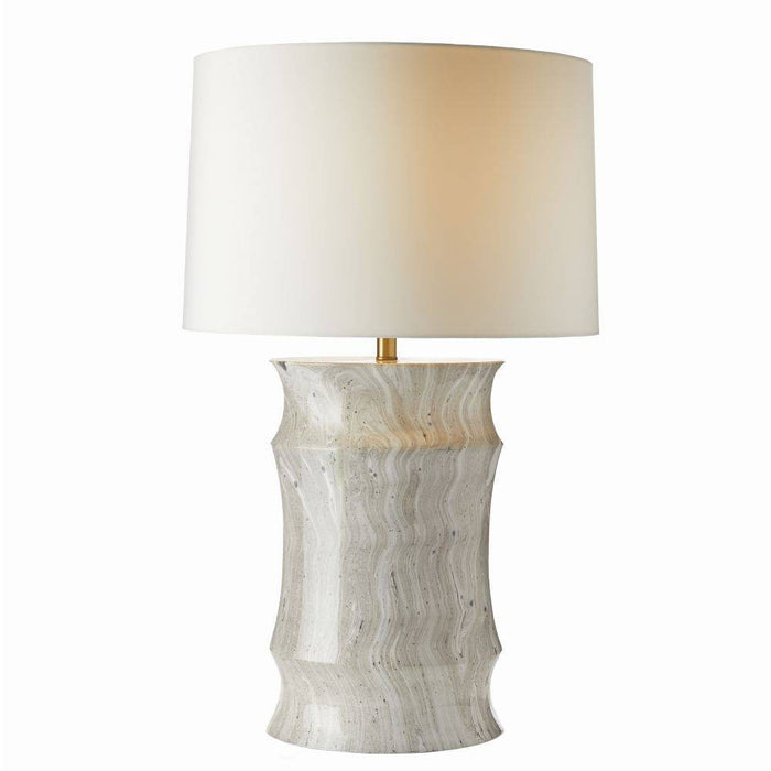 Arteriors - PTS13-SH037 - One Light Table Lamp - Destin - Moon Storm/Antique Brass/Off-White/Off-White