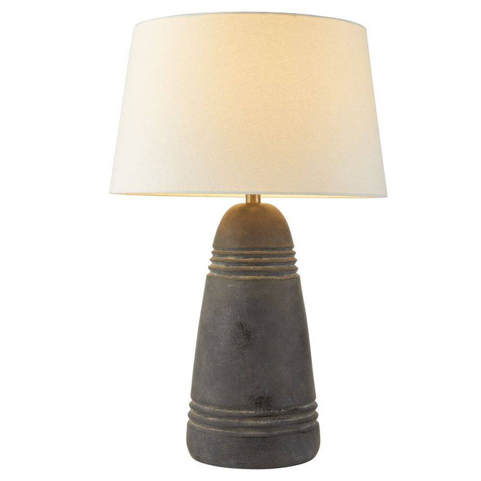 Arteriors - PTS16-829 - One Light Table Lamp - Django - Matte Charcoal/Antique Brass/Off-White/Off-White
