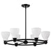 Nuvo Lighting - 60-8027 - Six Light Chandelier - Russel - Matte Black