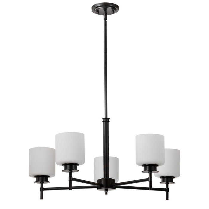 Nuvo Lighting - 60-8038 - Five Light Chandelier - Warren - Gun Metal