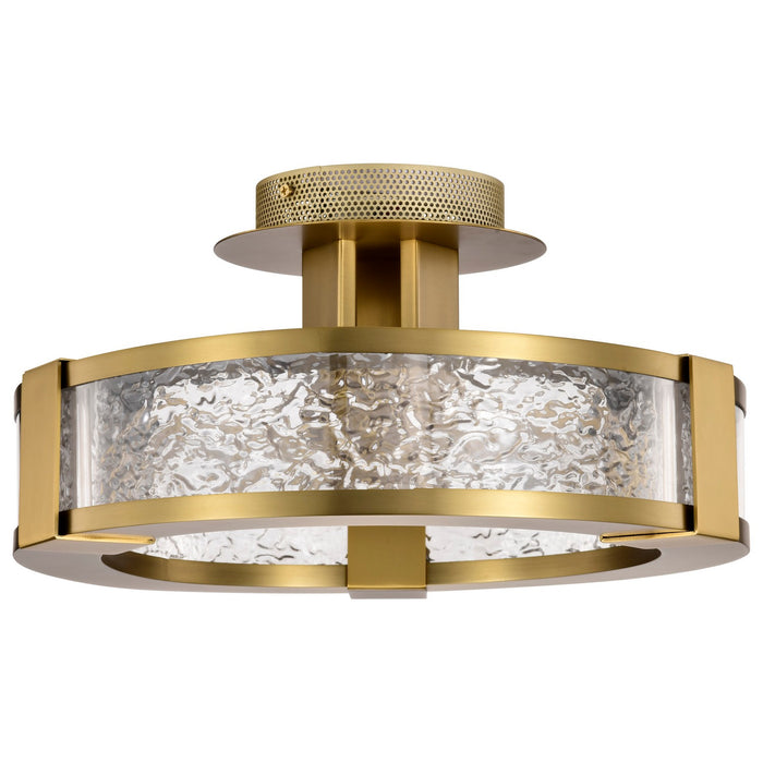Nuvo Lighting - 62-2011 - LED Semi Flush Mount - Darrow - Vintage Brass