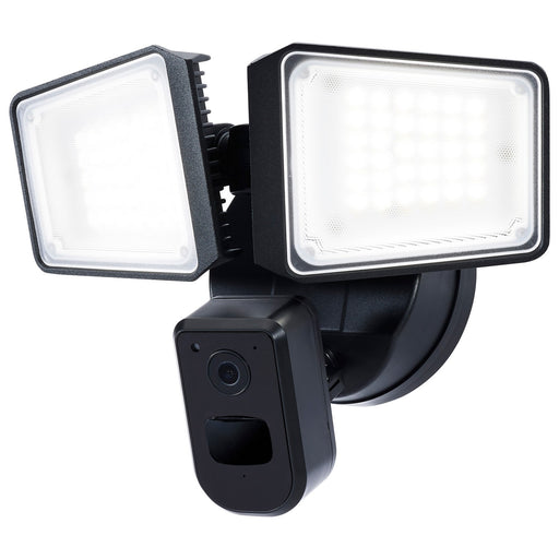 LED Outdoor Security Light with Camera Black