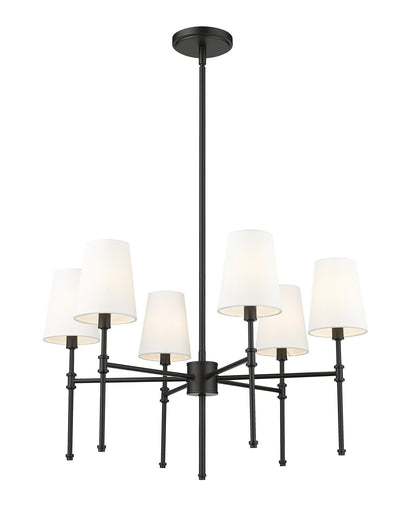 Adorra Six Light Chandelier Matte Black