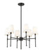 Millennium - 16106-MB - Six Light Chandelier - Adorra - Matte Black