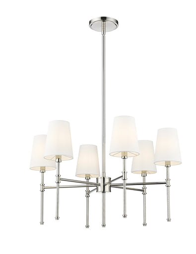 Adorra Six Light Chandelier Polished Nickel