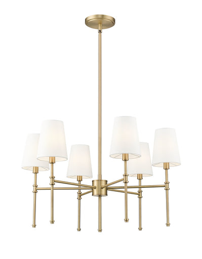 Adorra Six Light Chandelier Vintage Brass