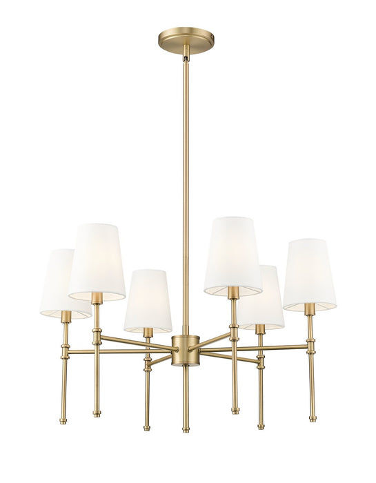 Millennium - 16106-VB - Six Light Chandelier - Adorra - Vintage Brass