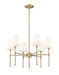 Millennium - 16106-VB - Six Light Chandelier - Adorra - Vintage Brass