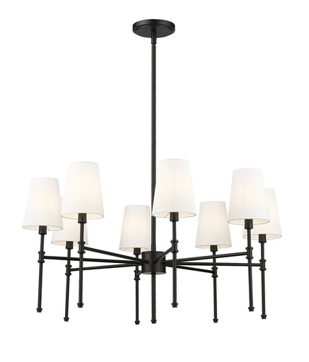 Adorra Eight Light Chandelier Matte Black
