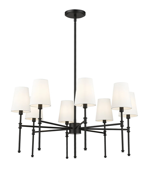 Millennium - 16108-MB - Eight Light Chandelier - Adorra - Matte Black