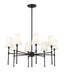 Millennium - 16108-MB - Eight Light Chandelier - Adorra - Matte Black