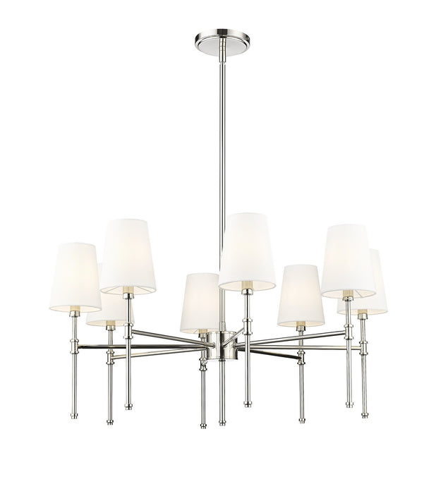 Millennium - 16108-PN - Eight Light Chandelier - Adorra - Polished Nickel