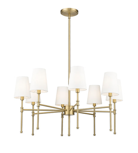 Adorra Eight Light Chandelier Vintage Brass