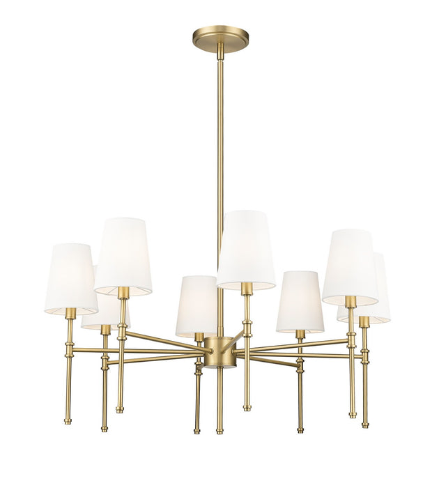 Millennium - 16108-VB - Eight Light Chandelier - Adorra - Vintage Brass