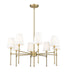 Millennium - 16108-VB - Eight Light Chandelier - Adorra - Vintage Brass