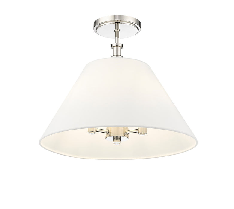 Millennium - 16403-PN - Three Light Semi-Flush Mount - Adorra - Polished Nickel