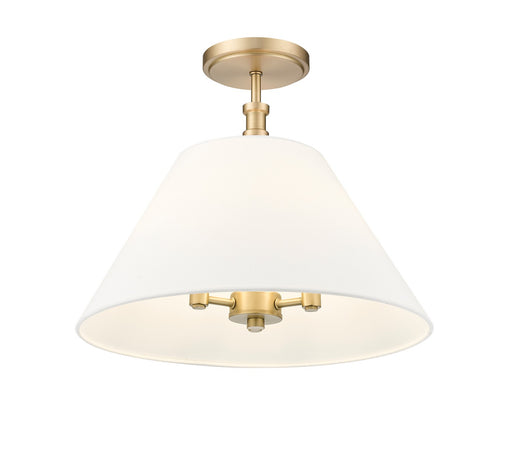 Millennium - 16403-VB - Three Light Semi-Flush Mount - Adorra - Vintage Brass