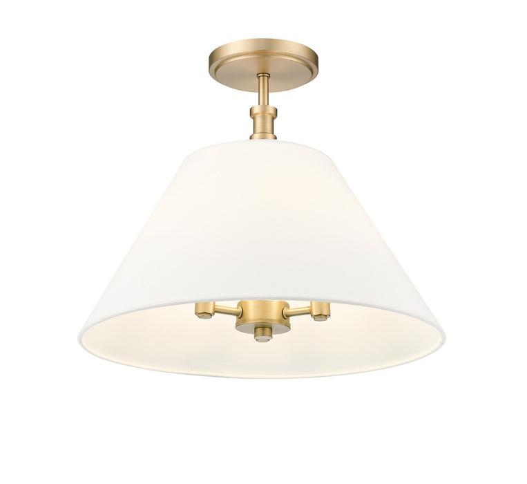 Millennium - 16403-VB - Three Light Semi-Flush Mount - Adorra - Vintage Brass