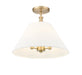 Millennium - 16403-VB - Three Light Semi-Flush Mount - Adorra - Vintage Brass