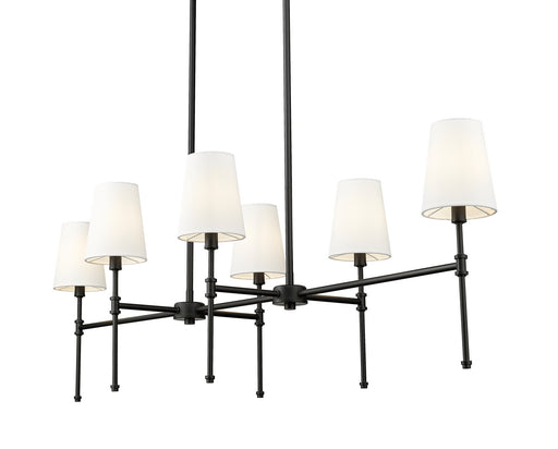 Adorra Six Light Chandelier Matte Black