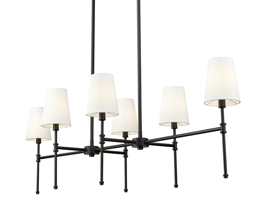 Millennium - 16506-MB - Six Light Chandelier - Adorra - Matte Black