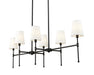 Millennium - 16506-MB - Six Light Chandelier - Adorra - Matte Black