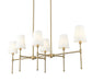 Millennium - 16506-VB - Six Light Chandelier - Adorra - Vintage Brass