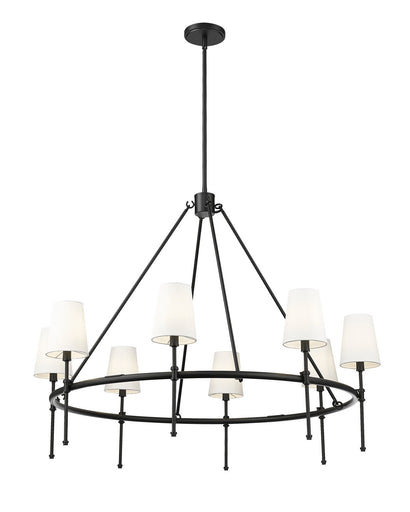 Adorra Eight Light Chandelier Matte Black