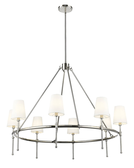 Millennium - 16608-PN - Eight Light Chandelier - Adorra - Polished Nickel