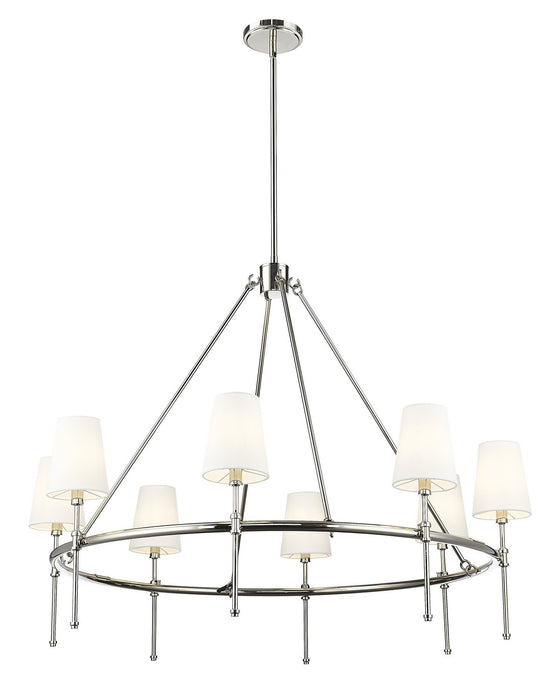 Millennium - 16608-PN - Eight Light Chandelier - Adorra - Polished Nickel