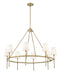 Millennium - 16608-VB - Eight Light Chandelier - Adorra - Vintage Brass
