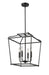Millennium - 19004-MB - Four Light Pendant - Nellita - Matte Black