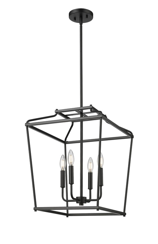 Millennium - 19004-MB - Four Light Pendant - Nellita - Matte Black